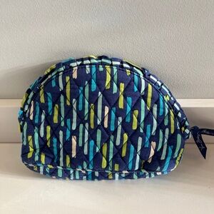 Quilted Blue and Green Patterned Pouch Vera Bradley